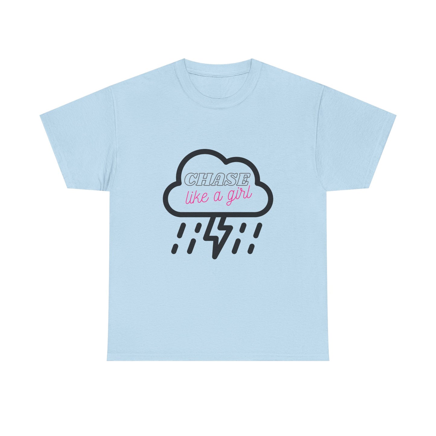 Female Storm Chaser Tee, Lightning Weather Lover Shirt, Thunderstorm Chase Gift, Cloud Graphic Top
