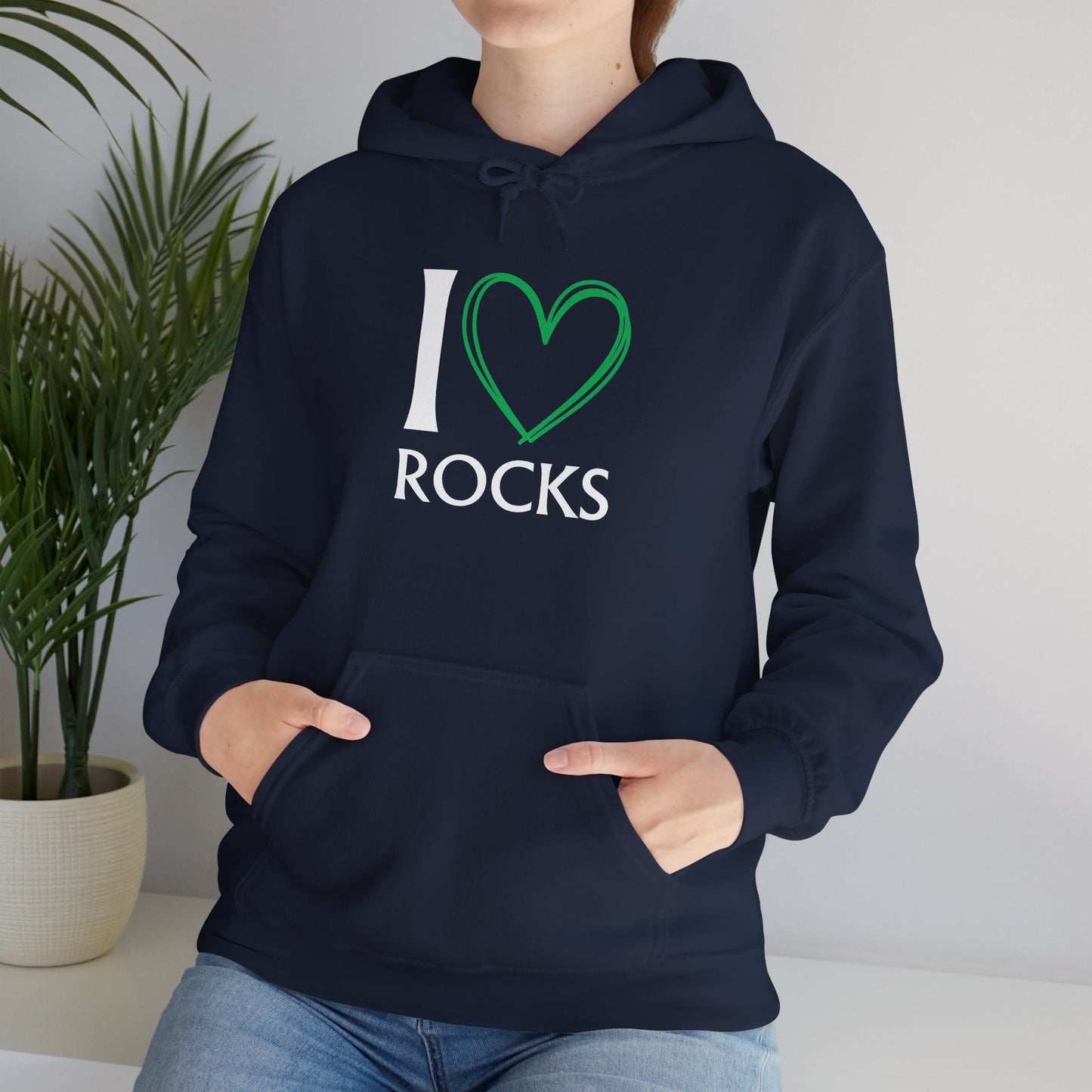 I Love Rocks Hoodie Rockhound, Geology & Rock Collector Hooded Sweatshirt