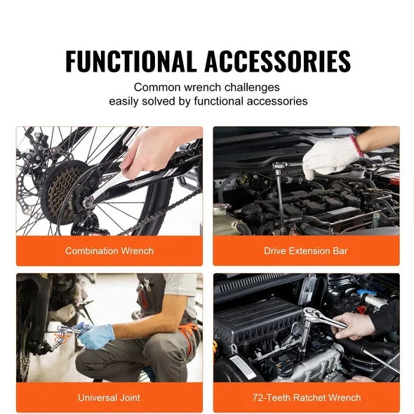 VEVOR Mechanical Tool Kit | 205-Piece Heavy-Duty Mechanics Set