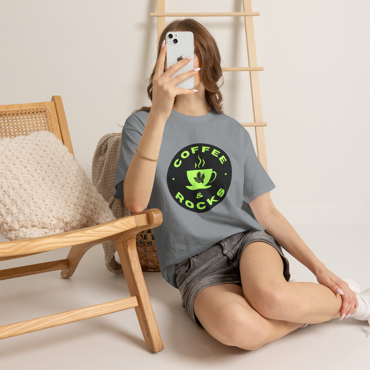 Coffee & Rocks Unisex Heavy Cotton Tee - Perfect for Geologist Coffee Lovers