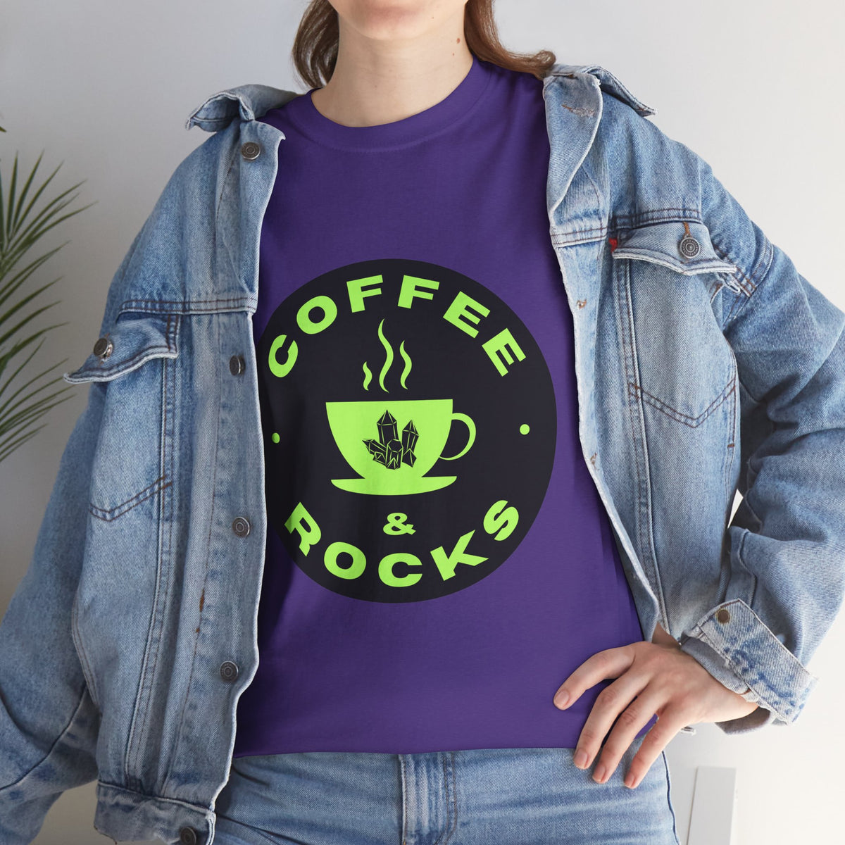 Coffee & Rocks Unisex Heavy Cotton Tee - Perfect for Geologist Coffee Lovers
