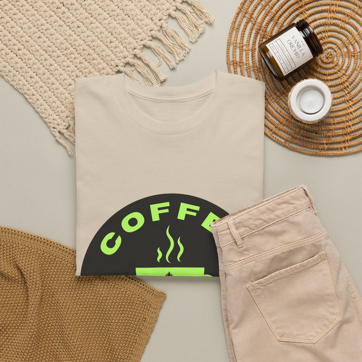 Coffee & Rocks Unisex Heavy Cotton Tee - Perfect for Geologist Coffee Lovers
