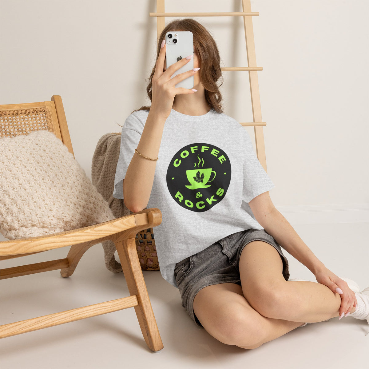 Coffee & Rocks Unisex Heavy Cotton Tee - Perfect for Geologist Coffee Lovers
