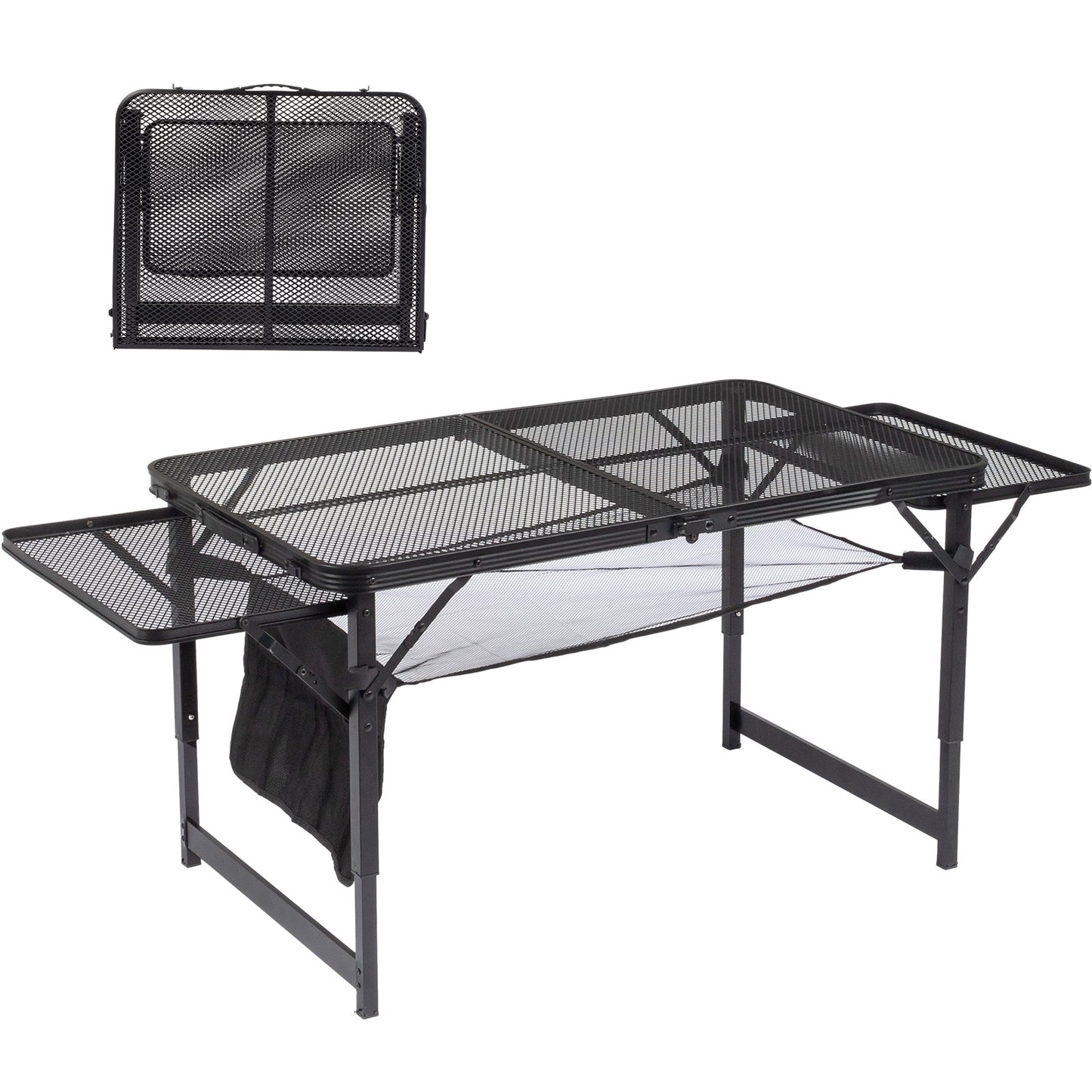 4.7 ft Black Outdoor Folding Table