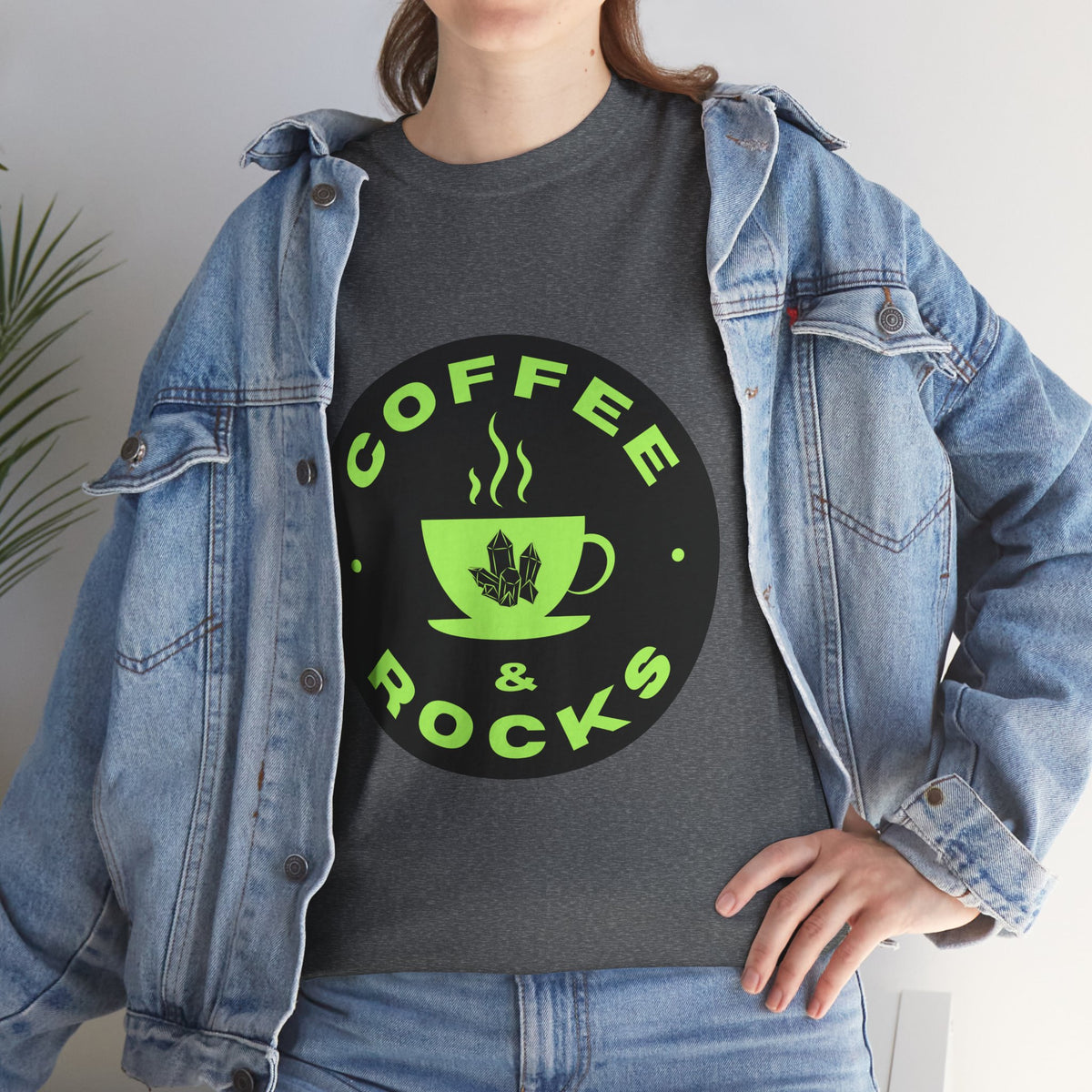 Coffee & Rocks Unisex Heavy Cotton Tee - Perfect for Geologist Coffee Lovers