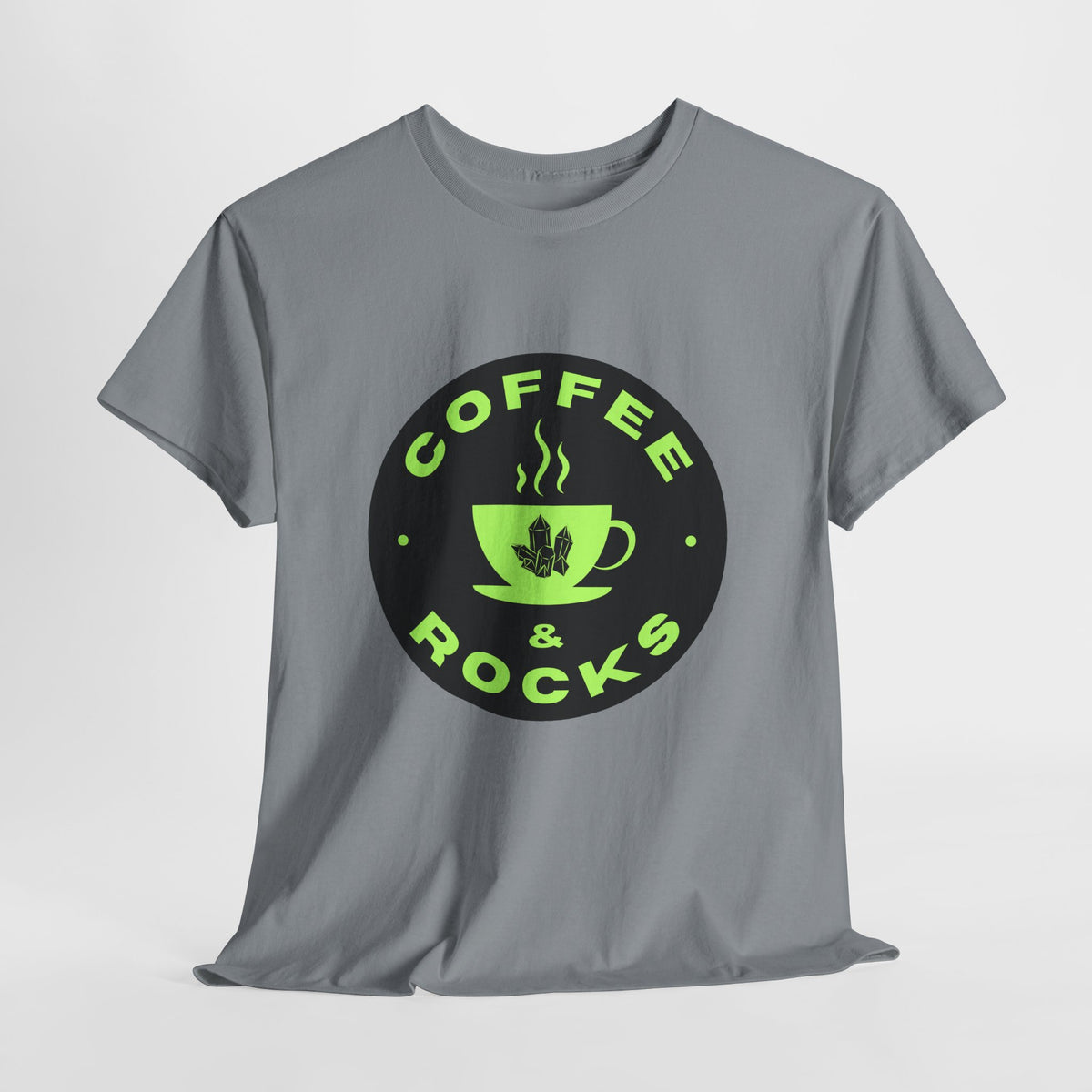 Coffee & Rocks Unisex Heavy Cotton Tee - Perfect for Geologist Coffee Lovers