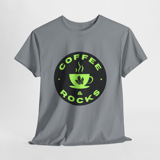 Coffee & Rocks Unisex Heavy Cotton Tee - Perfect for Geologist Coffee Lovers