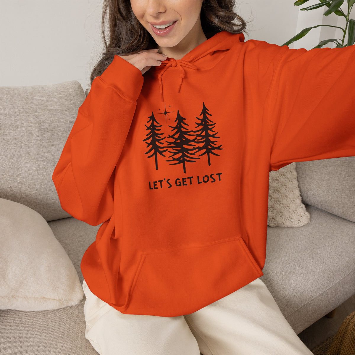 Let's Get Lost Unisex Hoodie Adventure Sweatshirt for Nature Lovers Rockhounds