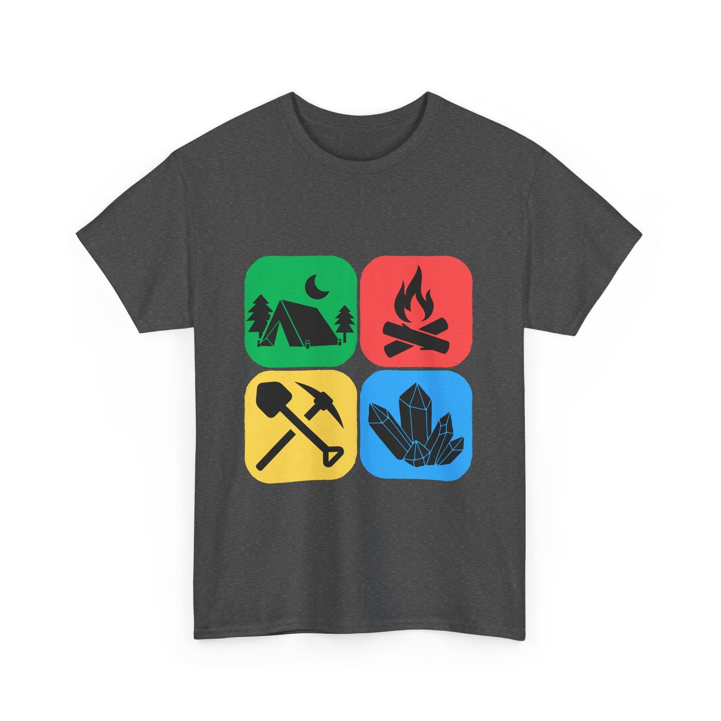 Rockhound Camping Adventure Unisex Tee - Geology Shirt, Outdoor Nature Lover Gift, Hiking Campfire T-Shirt, Rock and Mineral