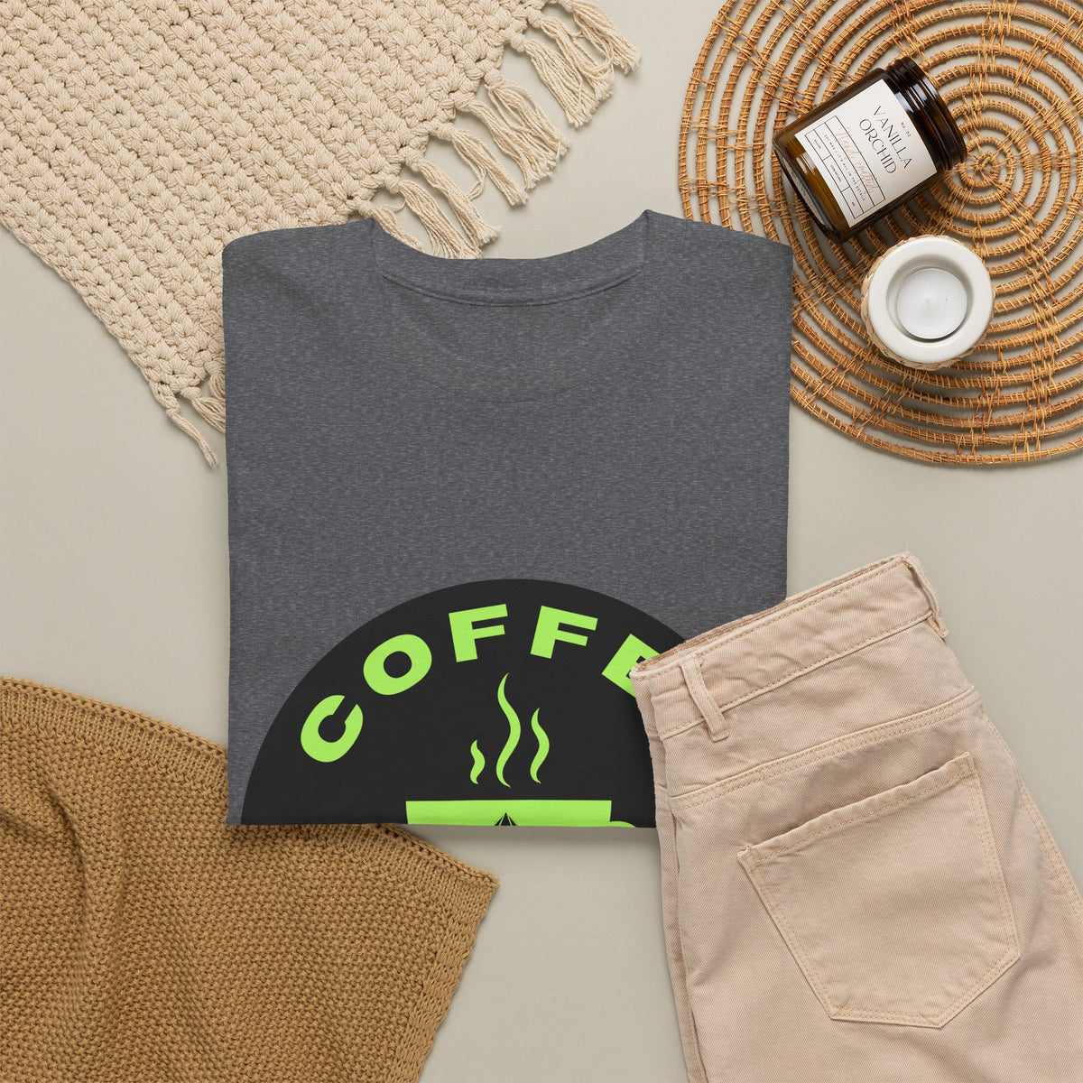 Coffee & Rocks Unisex Heavy Cotton Tee - Perfect for Geologist Coffee Lovers