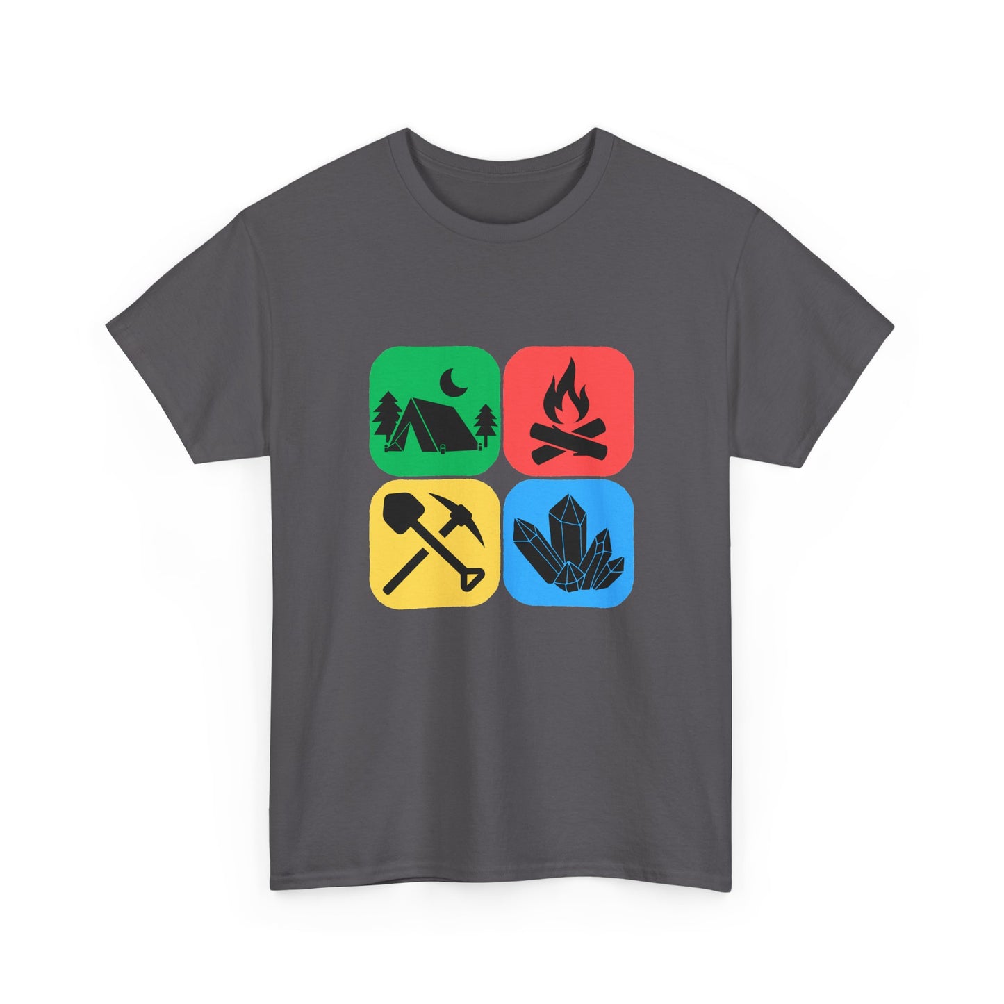 Color Block Icon Rockhound Camping Adventure Unisex Tee