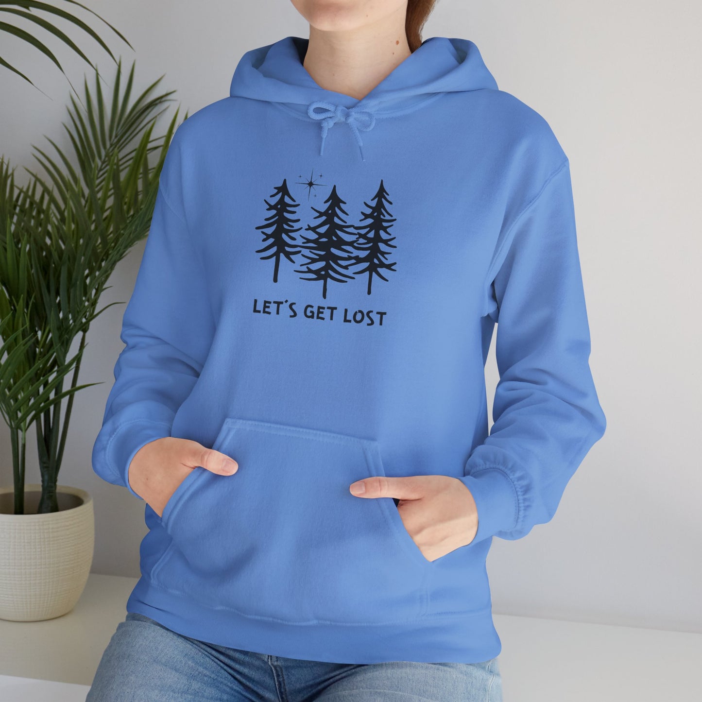 Let's Get Lost Unisex Hoodie Adventure Sweatshirt for Nature Lovers Rockhounds