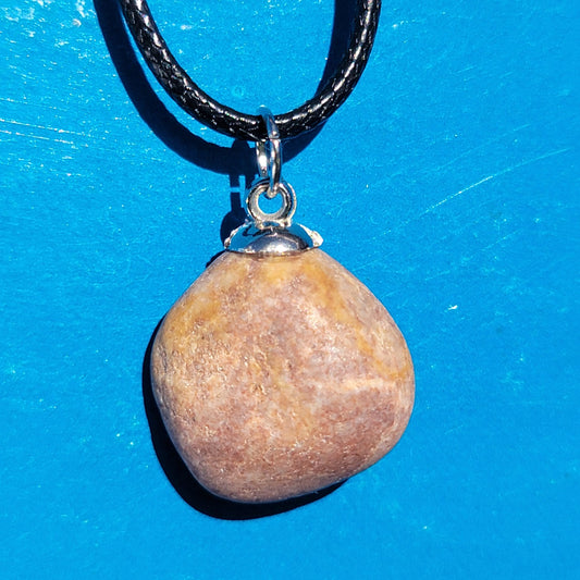 Natural River Rock Stone Pendant Necklace | Nature Themed Jewelry | Rockhound Gift