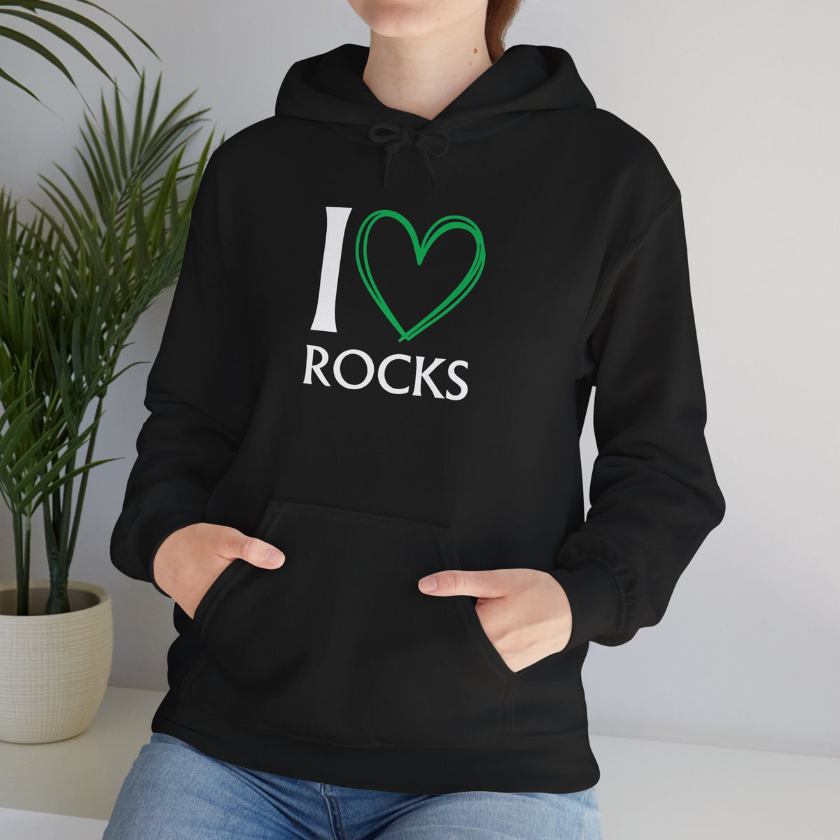 I Love Rocks Hoodie Rockhound, Geology & Rock Collector Hooded Sweatshirt