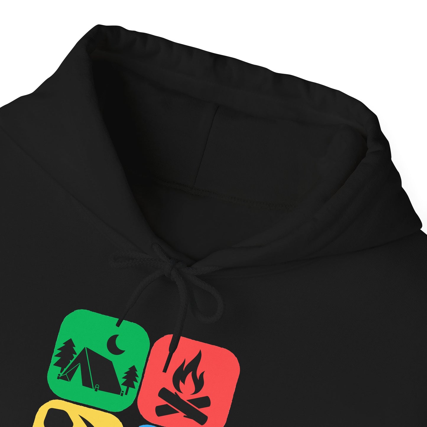 Color Block Icon Rockhound Hoodie Camping Adventure Unisex Hooded Sweatshirt