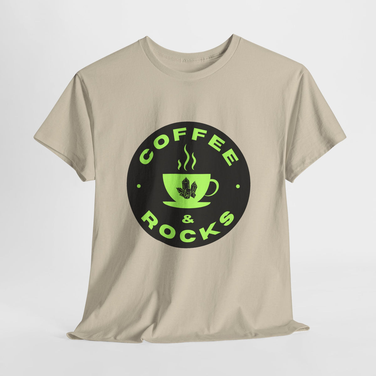 Coffee & Rocks Unisex Heavy Cotton Tee - Perfect for Geologist Coffee Lovers