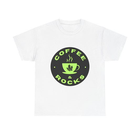 Coffee & Rocks Unisex Heavy Cotton Tee - Perfect Geology Shirt for Coffee Lovers