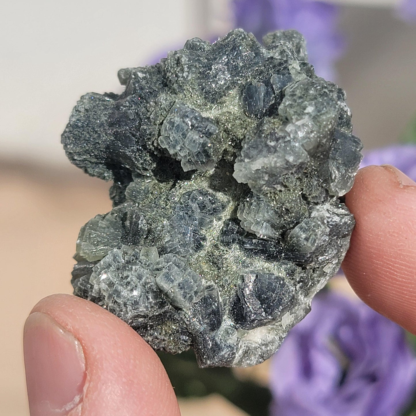 Rough Prehnite Mineral Specimens from Boulemane, Imilchil, Morocco - Wholesale Lot 9 Pieces, 439 Grams, Dark Green and Light Green Crystals