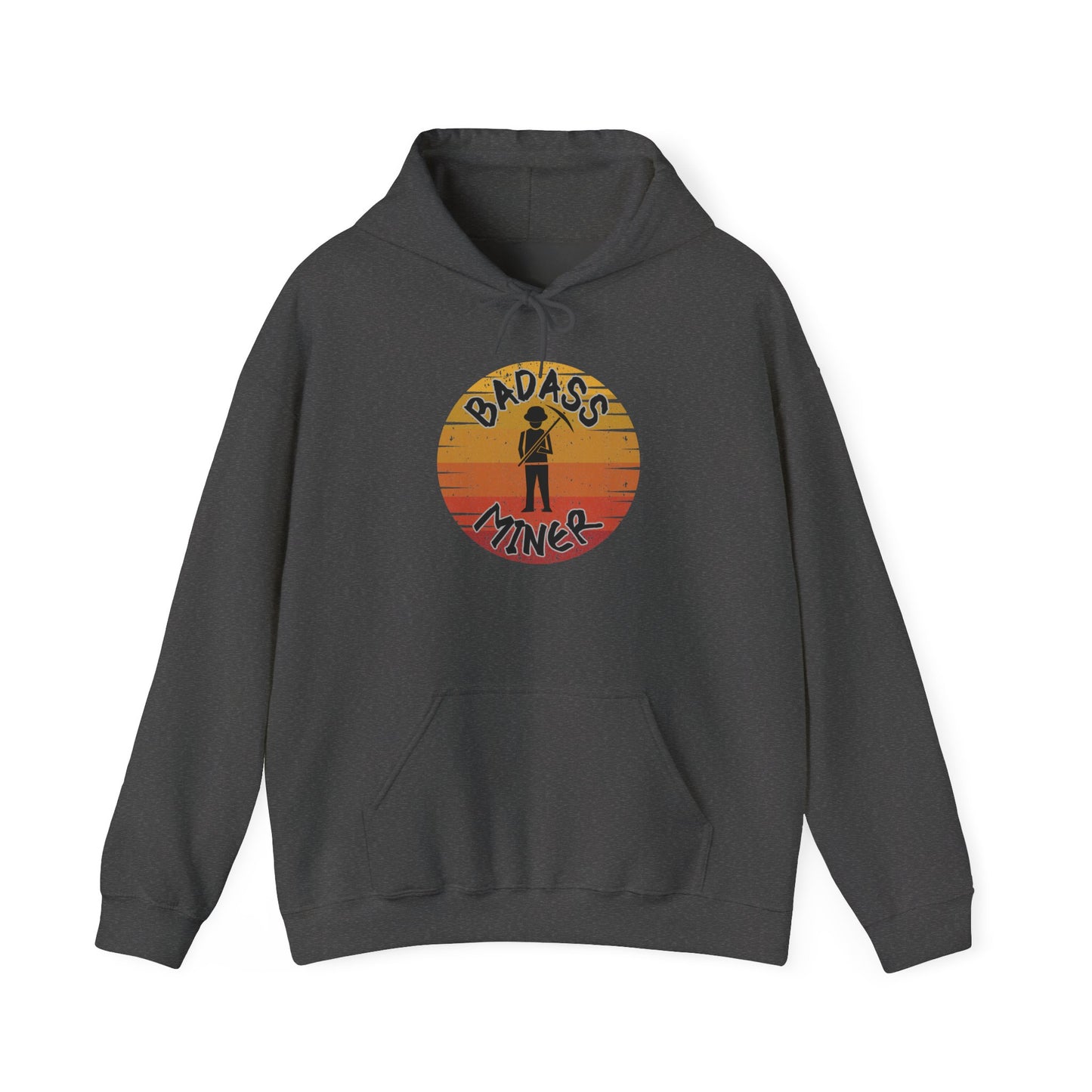 Badass Miner Rock Hammer Sunset Hoodie Unisex Hooded Sweatshirt