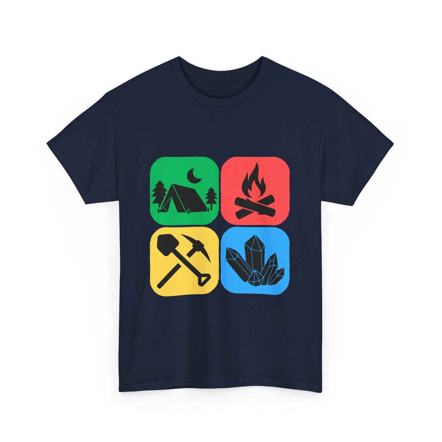 Rockhound Camping Adventure Unisex Tee - Geology Shirt, Outdoor Nature Lover Gift, Hiking Campfire T-Shirt, Rock and Mineral