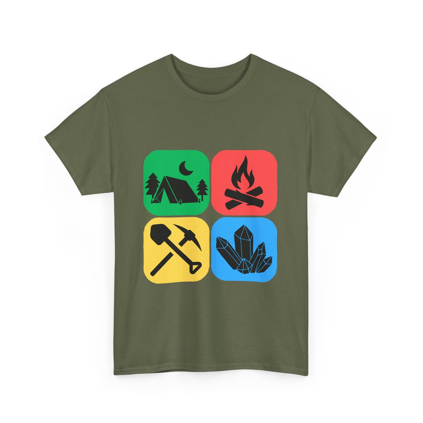 Rockhound Camping Adventure Unisex Tee - Geology Shirt, Outdoor Nature Lover Gift, Hiking Campfire T-Shirt, Rock and Mineral