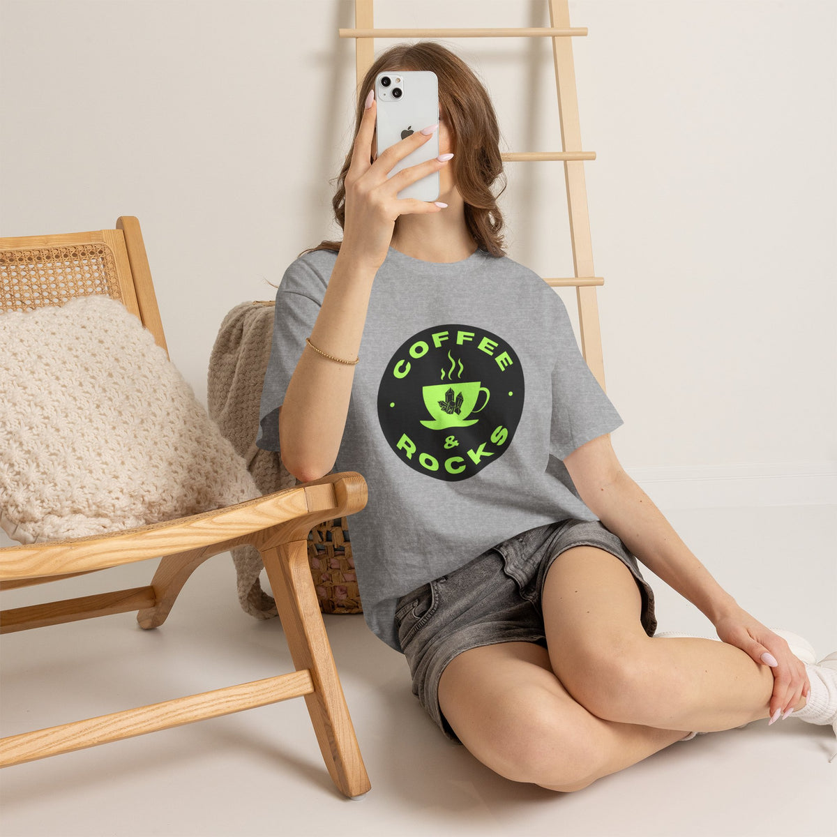 Coffee & Rocks Unisex Heavy Cotton Tee - Perfect for Geologist Coffee Lovers