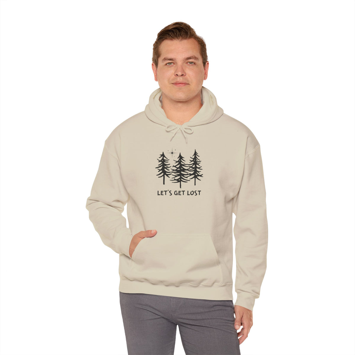 Let's Get Lost Unisex Hoodie Adventure Sweatshirt for Nature Lovers Rockhounds