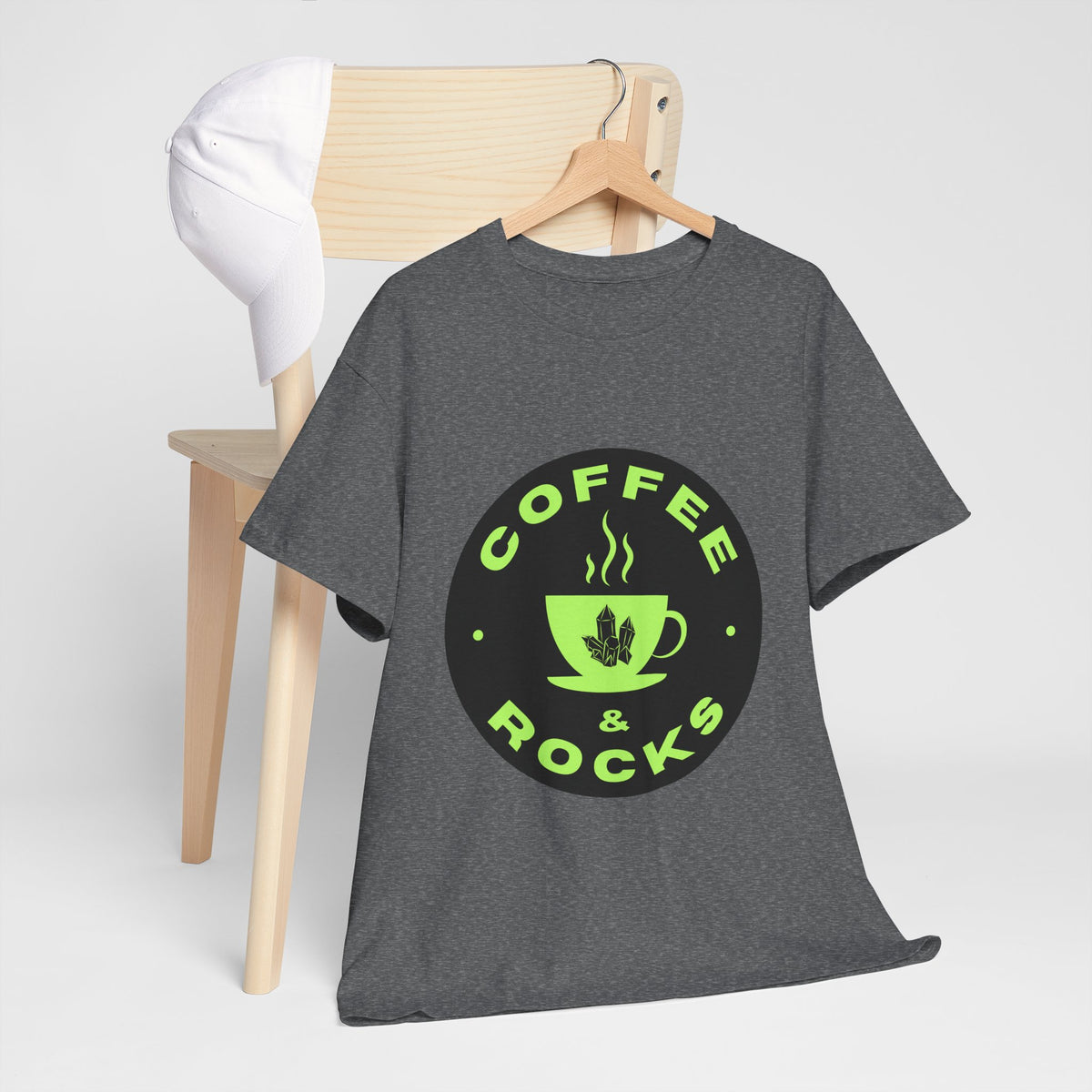Coffee & Rocks Unisex Heavy Cotton Tee - Perfect for Geologist Coffee Lovers