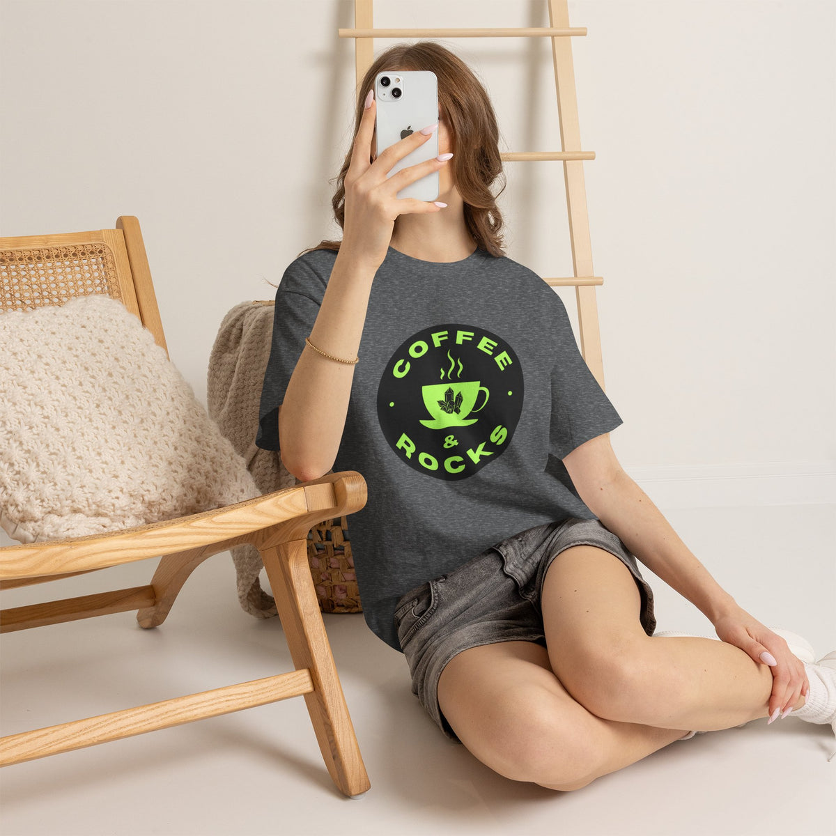 Coffee & Rocks Unisex Heavy Cotton Tee - Perfect for Geologist Coffee Lovers