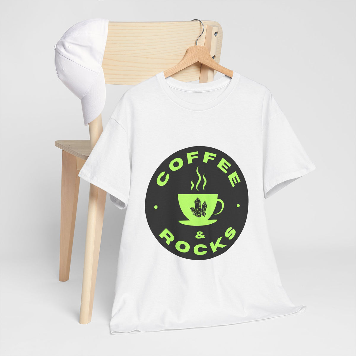 Coffee & Rocks Unisex Heavy Cotton Tee - Perfect for Geologist Coffee Lovers