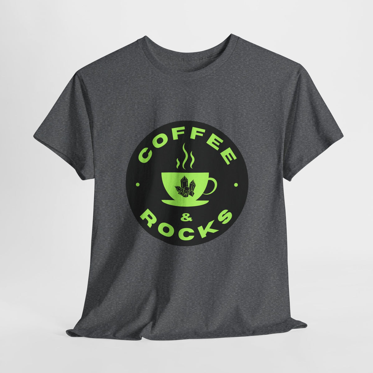 Coffee & Rocks Unisex Heavy Cotton Tee - Perfect for Geologist Coffee Lovers