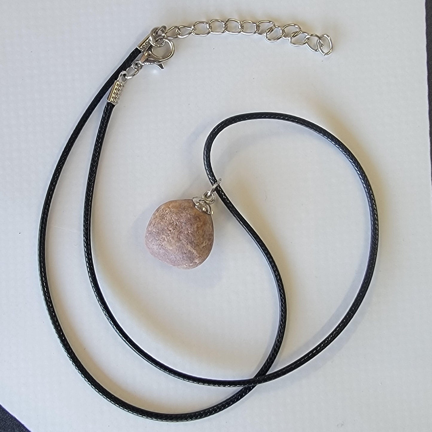 Natural River Rock Stone Pendant Necklace | Nature Themed Jewelry | Rockhound Gift