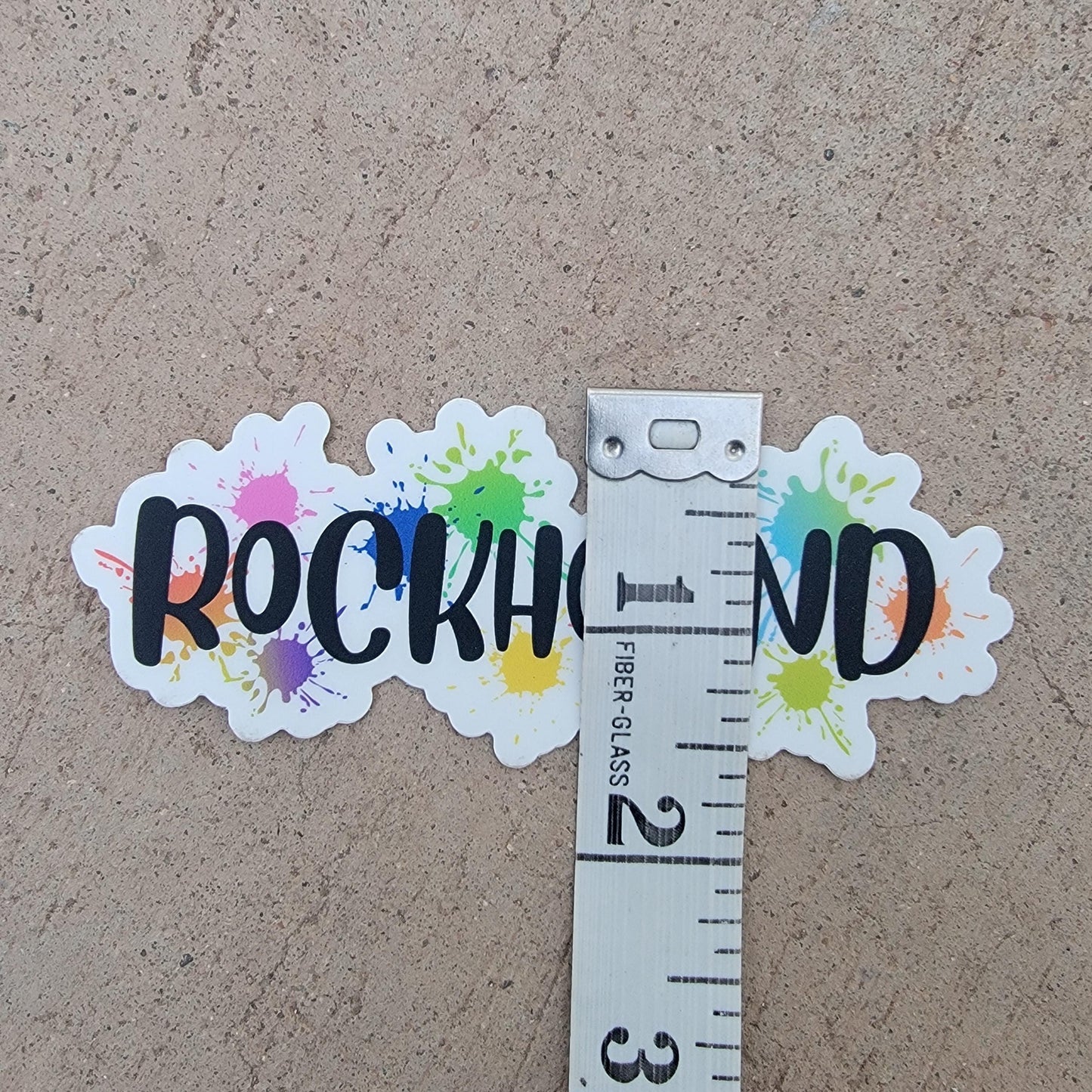 Rockhound Sticker | Colorful Splatter Paint and Letters | Unique Gift for People who Collect Rocks