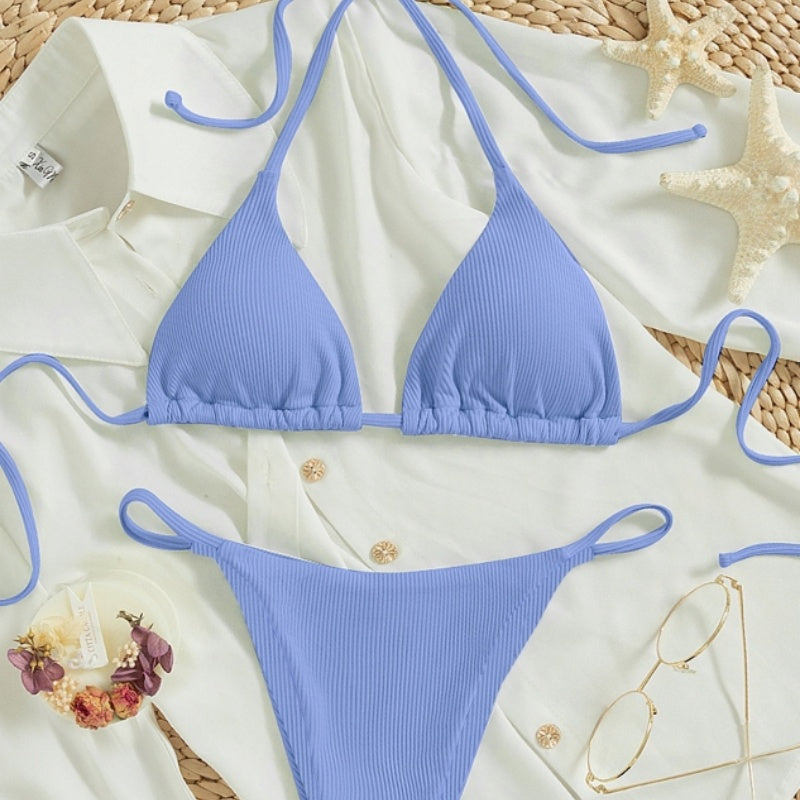 Go Anywhere Tie String Triangle Bikini Lightweight & Quick-Dry Swimsuit