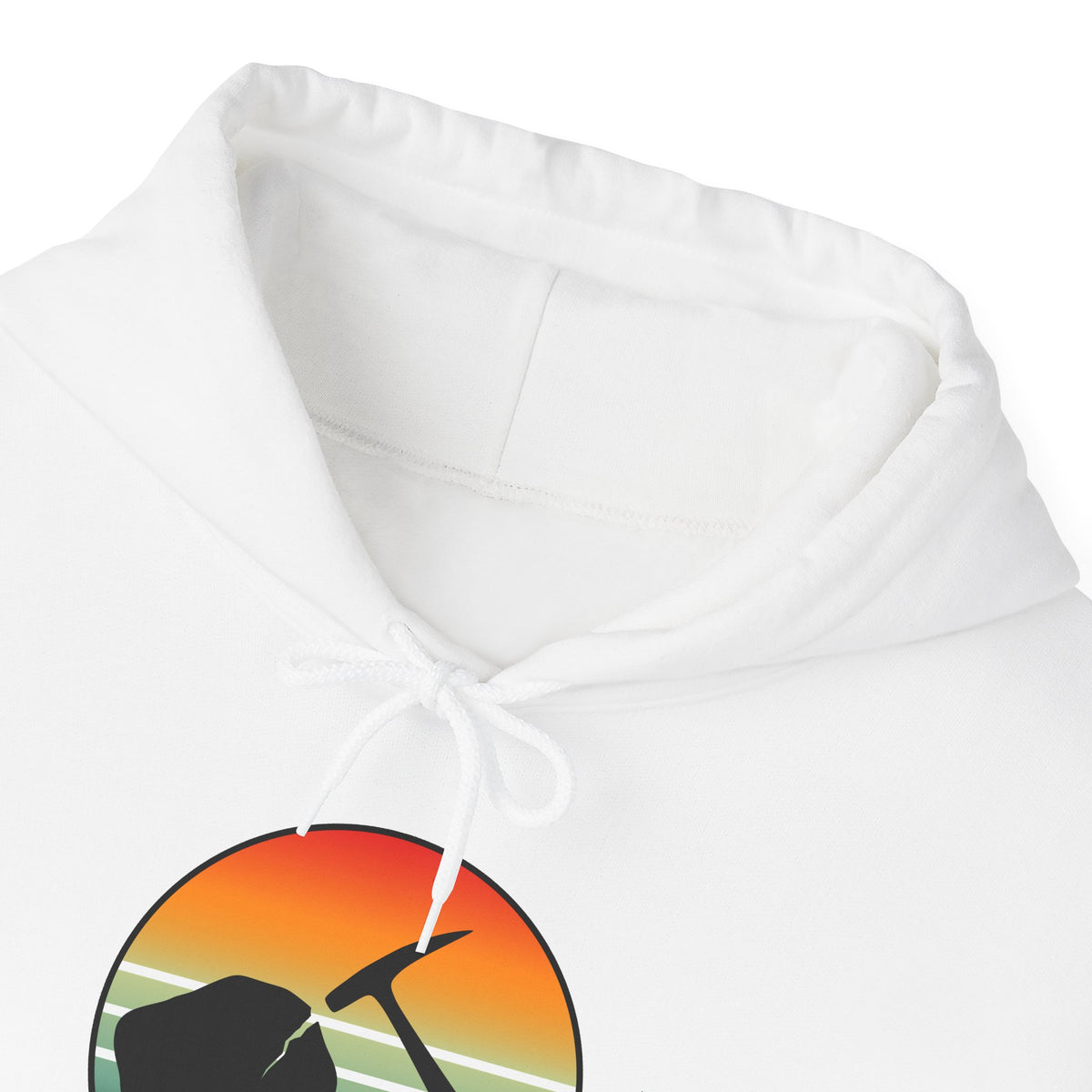 Geology Nerd Hoodie Rock Hammer Sunset Silhouette Rockhound Gift Unisex