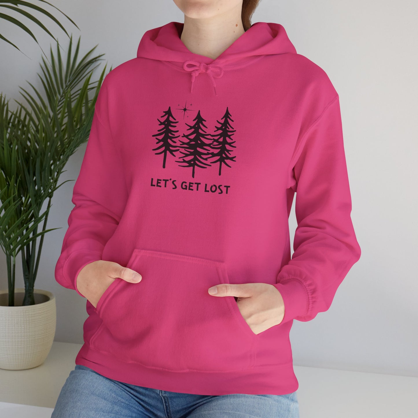 Let's Get Lost Unisex Hoodie Adventure Sweatshirt for Nature Lovers Rockhounds