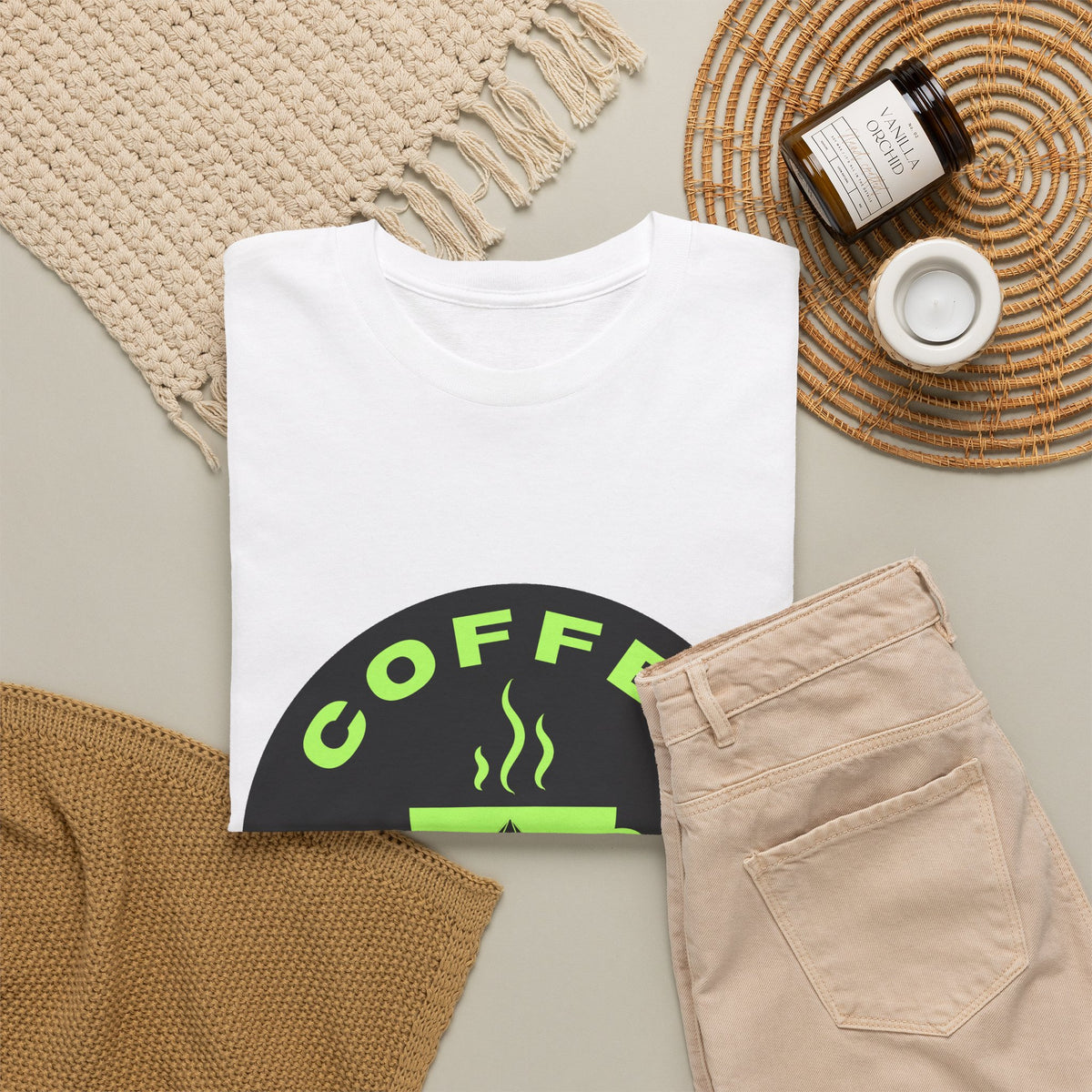 Coffee & Rocks Unisex Heavy Cotton Tee - Perfect for Geologist Coffee Lovers