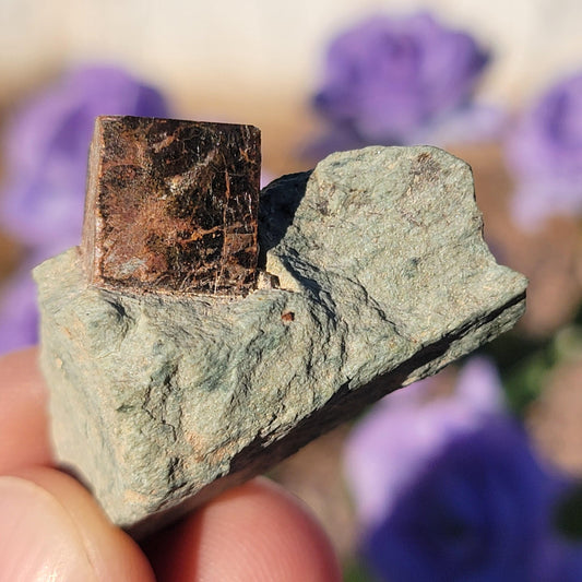 Twinned Limonite after Pyrite Cubes on Matrix from the Harquahala Mountains, Arizona | Pseudomorph Rock Specimen | 12 g | Geology Gift