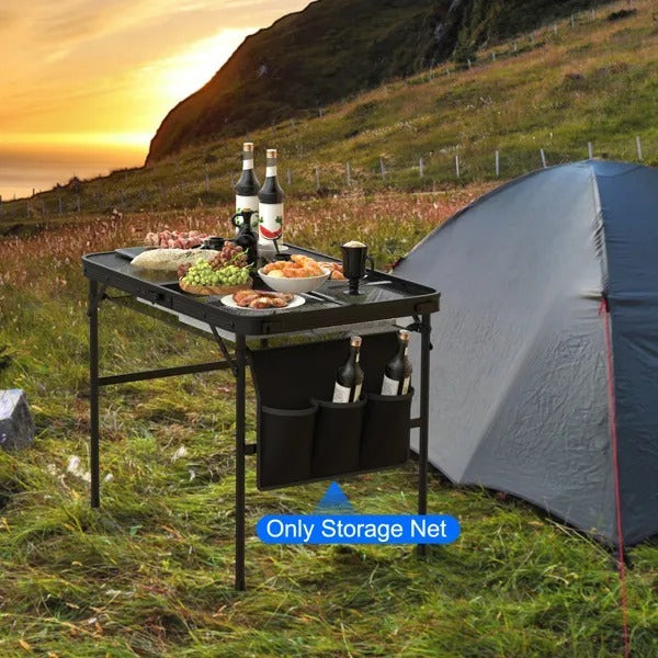 Under Table Hanging Storage Net for Camping Table – Extra Storage Made Eas