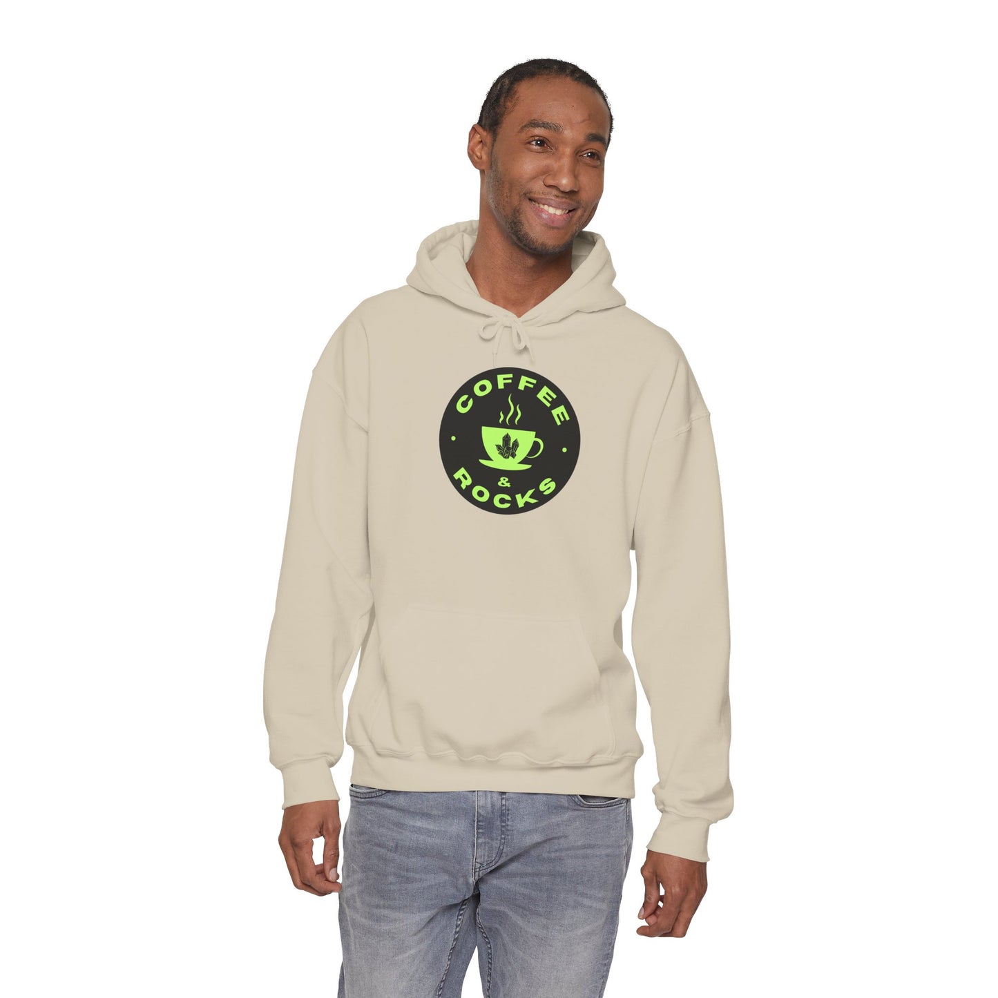 Coffee & Rocks Hoodie Cozy Geology Unisex Hooded Sweatshirt
