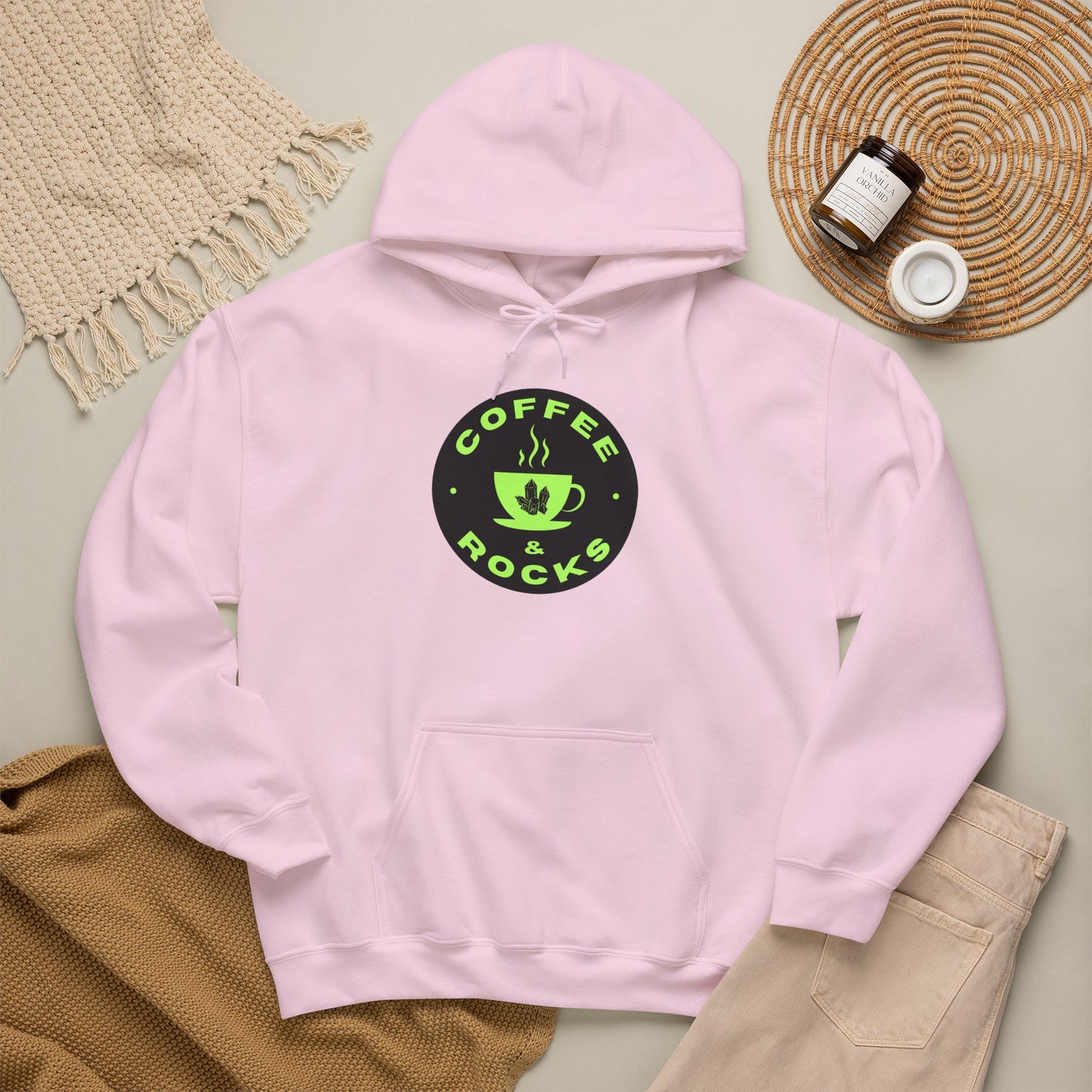 Coffee & Rocks Hoodie Cozy Geology Unisex Hooded Sweatshirt