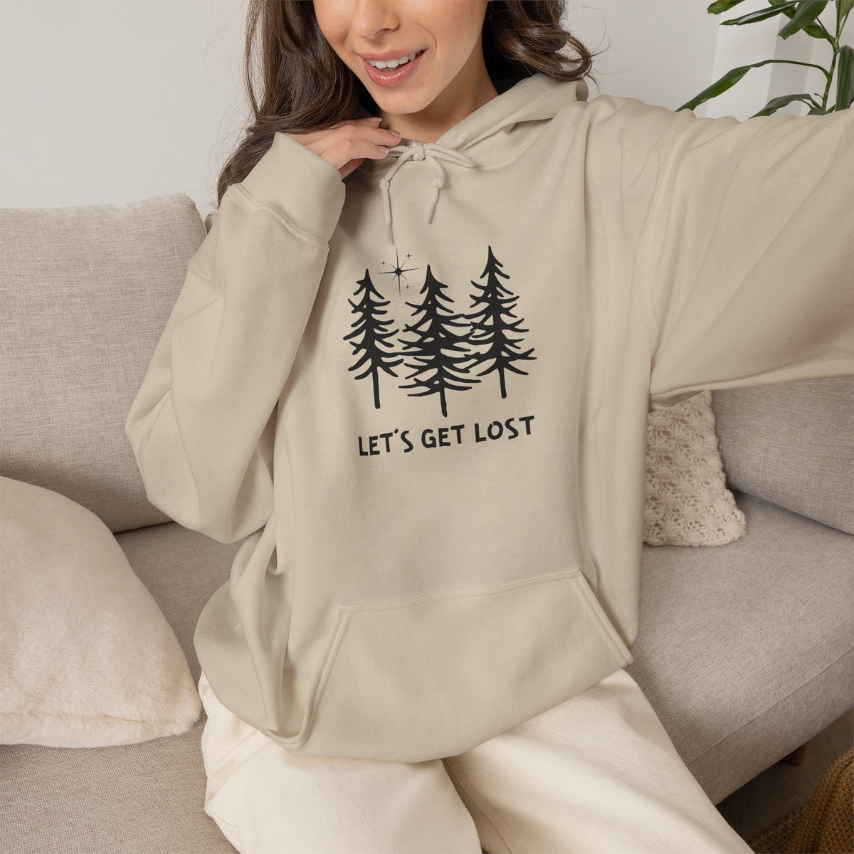 Let's Get Lost Unisex Hoodie Adventure Sweatshirt for Nature Lovers Rockhounds