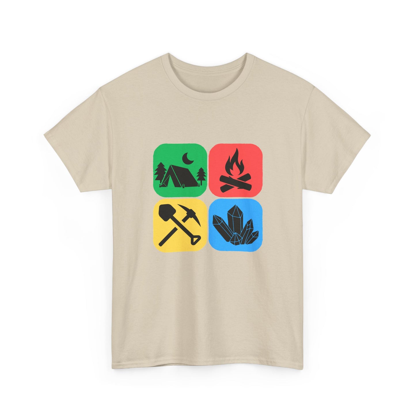 Color Block Icon Rockhound Camping Adventure Unisex Tee
