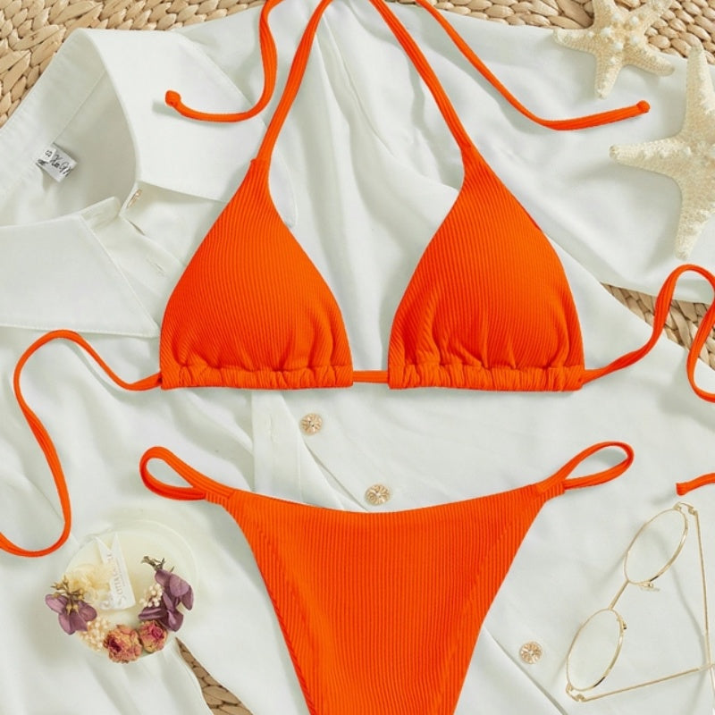 Go Anywhere Tie String Triangle Bikini Lightweight & Quick-Dry Swimsuit