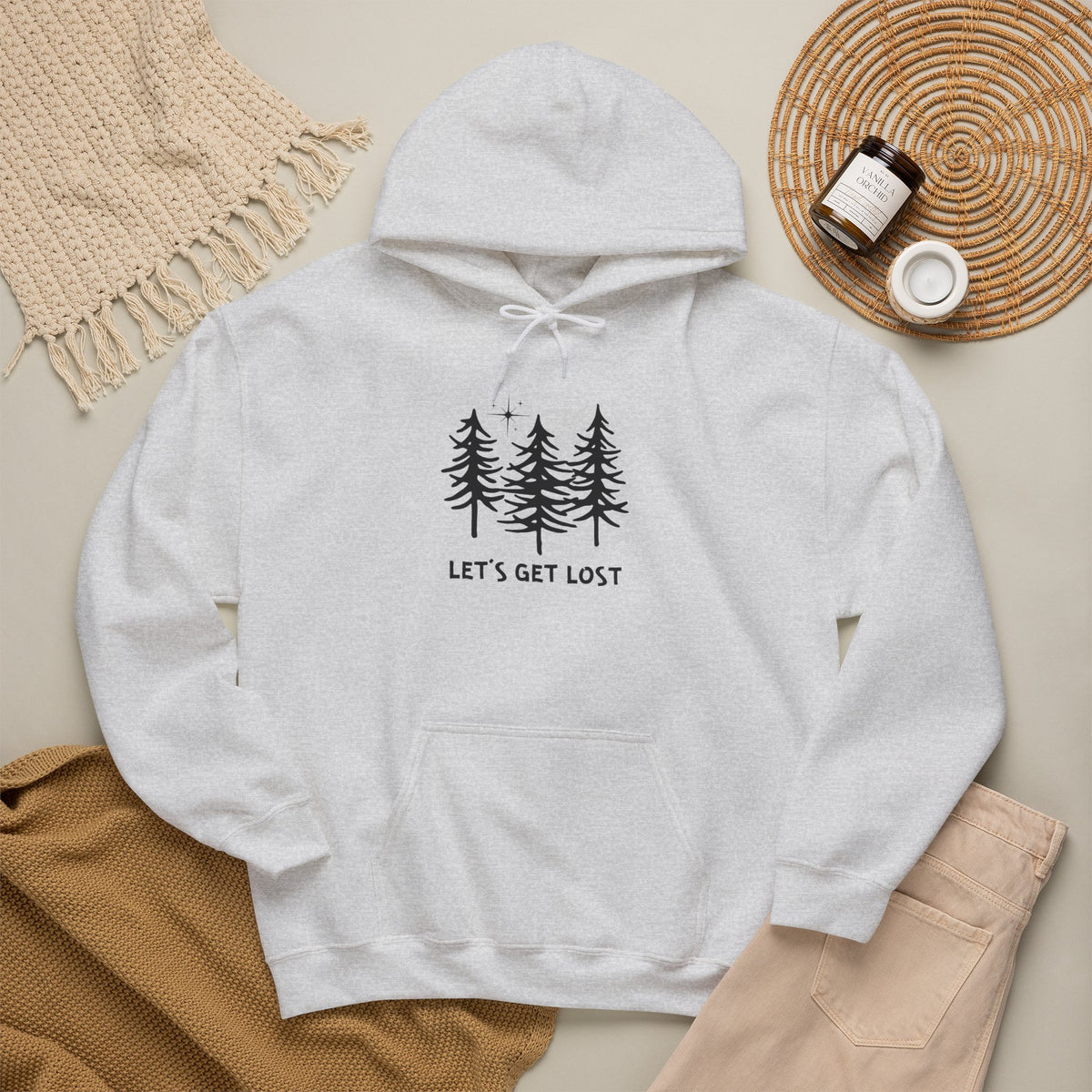 Let's Get Lost Unisex Hoodie Adventure Sweatshirt for Nature Lovers Rockhounds