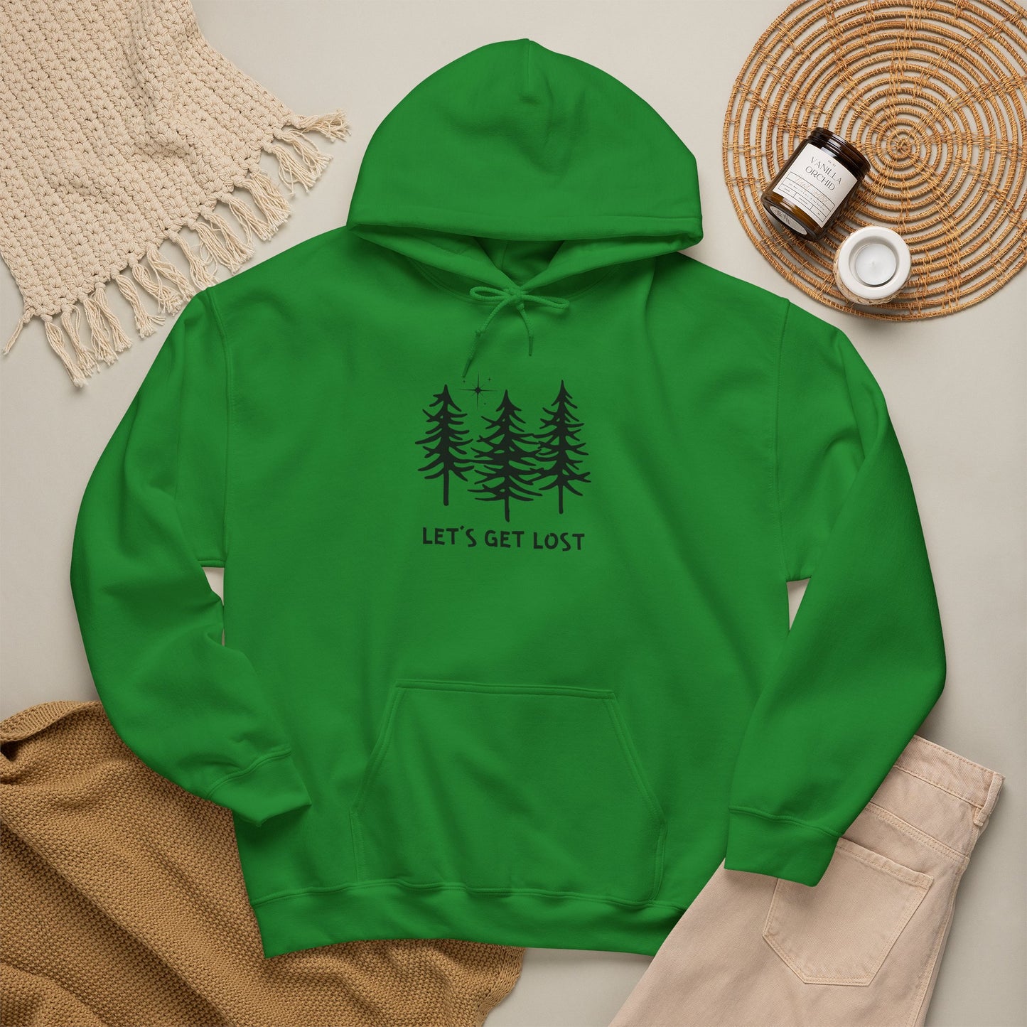 Let's Get Lost Unisex Hoodie Adventure Sweatshirt for Nature Lovers Rockhounds