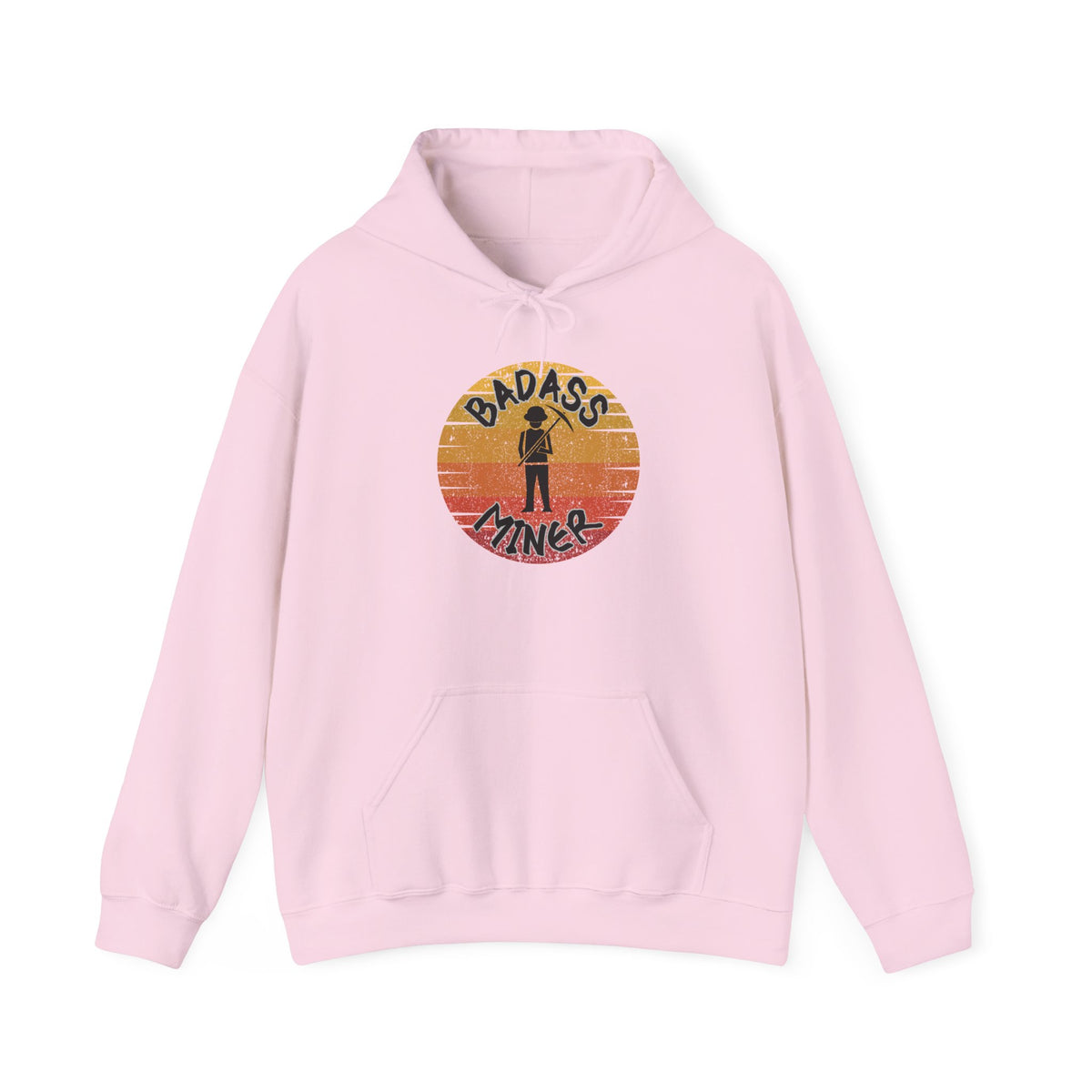 Badass Miner Rock Hammer Sunset Hoodie Unisex Hooded Sweatshirt