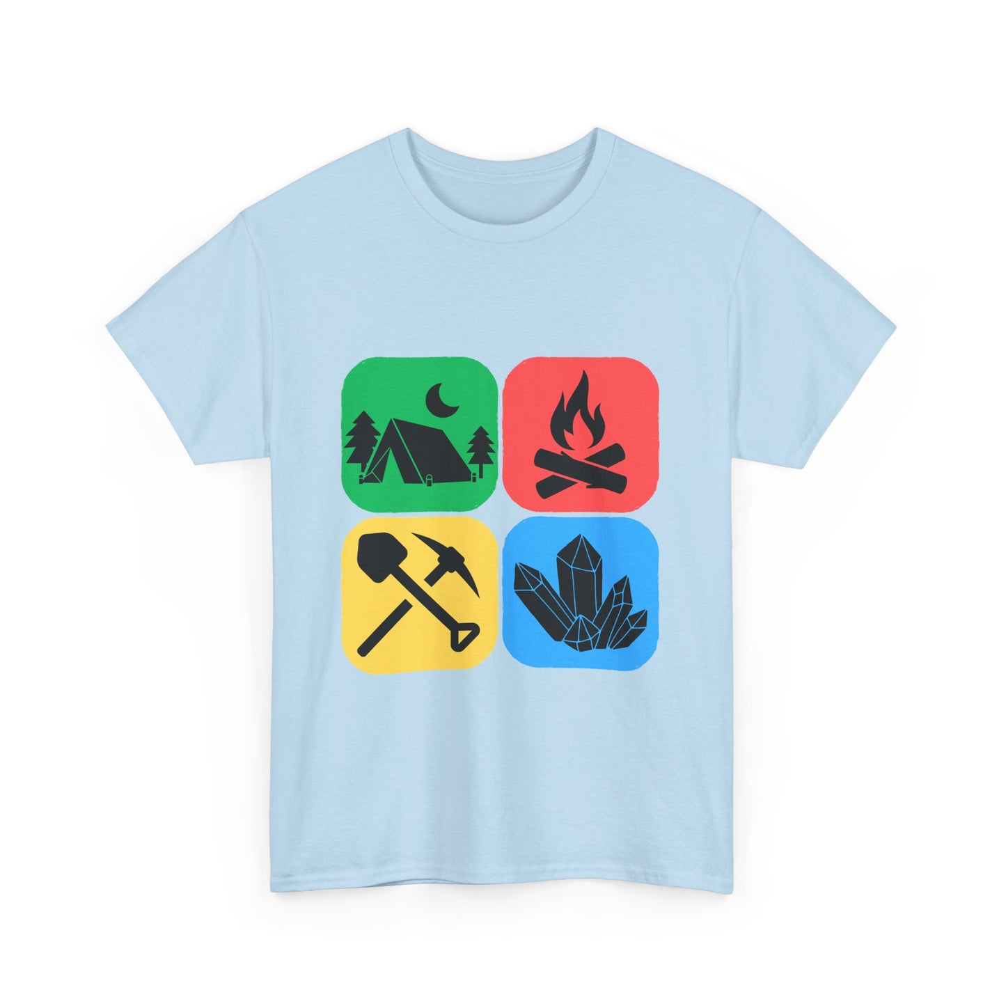 Rockhound Camping Adventure Unisex Tee - Geology Shirt, Outdoor Nature Lover Gift, Hiking Campfire T-Shirt, Rock and Mineral