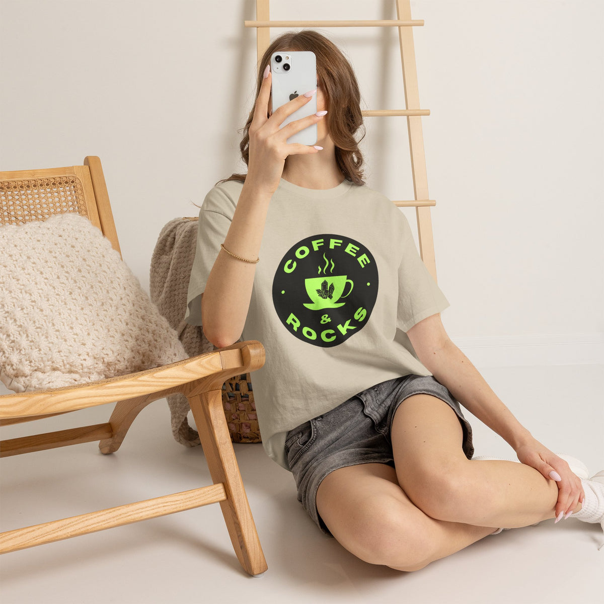 Coffee & Rocks Unisex Heavy Cotton Tee - Perfect for Geologist Coffee Lovers