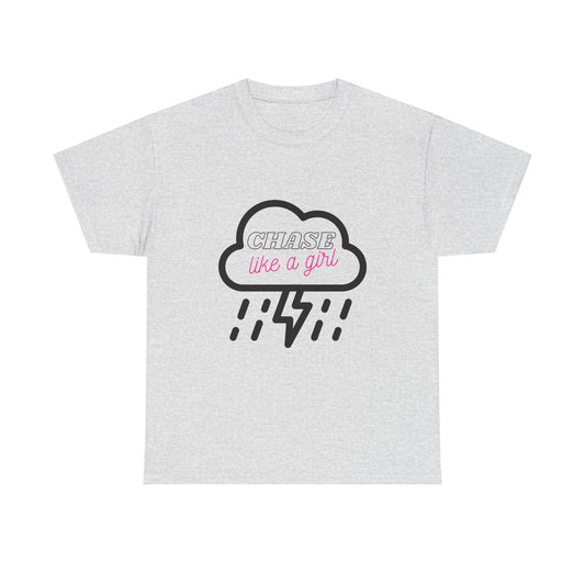 Female Storm Chaser Tee, Lightning Weather Lover Shirt, Thunderstorm Chase Gift, Cloud Graphic Top